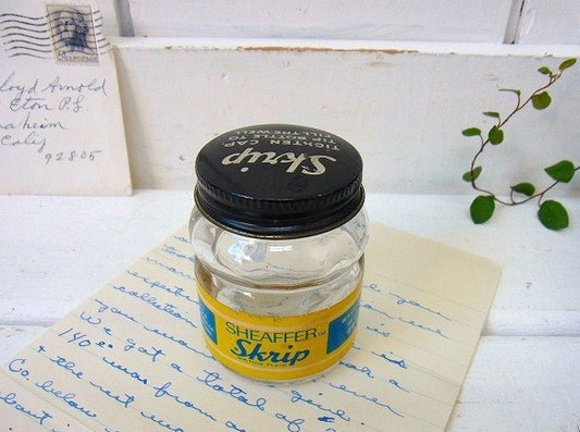 【SHEAFFER】Skrip・ガラス製・ヴィンテージ・インクボトル/瓶 USA