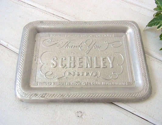 【SCHENLEY】ウイスキー・アルミ製・アンティーク・マネートレイ/キャッシュトレイ USA