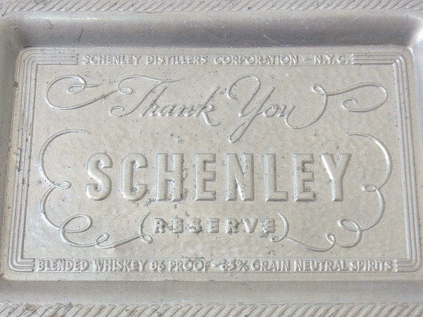 【SCHENLEY】ウイスキー・アルミ製・アンティーク・マネートレイ/キャッシュトレイ USA