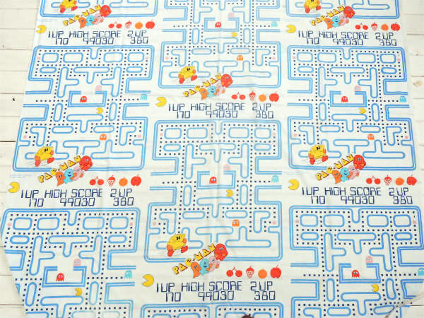 【パックマン】PAC-MAN・ゲーム・80'sヴィンテージ・ユーズドシーツ(ボックスタイプ) USA