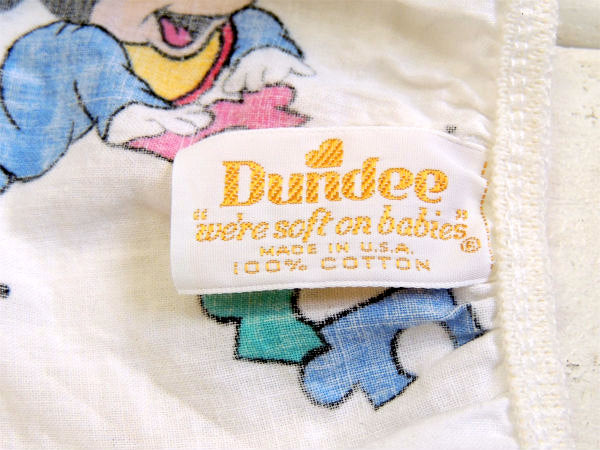 【ベビーミッキー&ミニー】パズル柄・ベビーサイズ・ヴィンテージ・ユーズドシーツ(ボックスタイプ)