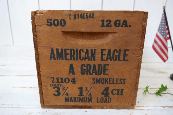 AMERICAN EAGLE 弾薬 ビンテージ ウッドボックス 木箱 アーモボックス ガレージ US