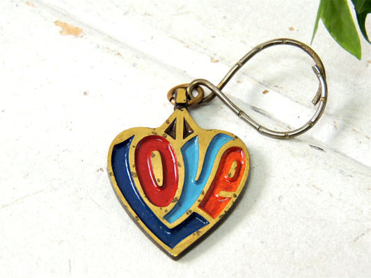 【Love・ハート型】1970's・テラ サンクタ ギルド・ヴィンテージ・キーホルダー・教会