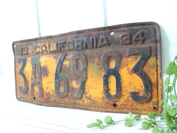 【カリフォルニア州・1936年】ヴィンテージ・ナンバープレート/カーライセンスプレート USA