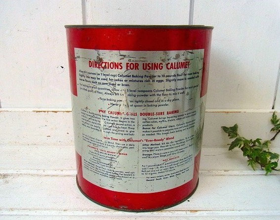 【CALUMET】カルメット・大きめサイズのヴィンテージ・ティン缶/パウダー缶/インディアン USA