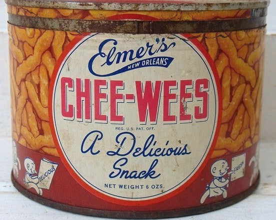 CHEE-WEES チーズ・スナック菓子 アメリカンビンテージ・ティン缶・ブリキ缶 US パッケージ