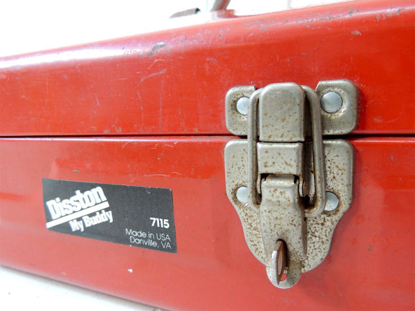 【Disston My Buddy】赤色・2段式・ビンテージ・ツールボックス/ツールケース/工具箱