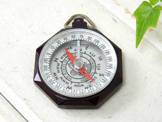 方位磁石・ボーイスカウト USA アメリカ・ヴィンテージ・コンパス・キーホルダー アウトドア キャンプ 登山