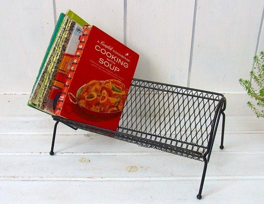 小さなヴィンテージ・ワイヤーラック/レコードラック USA