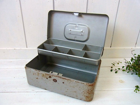 仕切り付き・ヴィンテージ・キャッシュボックス/金庫 USA