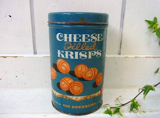 【CHEESE KRISPS】ホーランド製・アンティーク・キャンディー缶/ティン缶