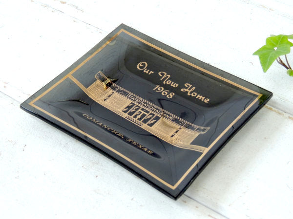 【1968・STATE NATIONAL BANK】ガラス製・皿・ヴィンテージ・マネートレイ