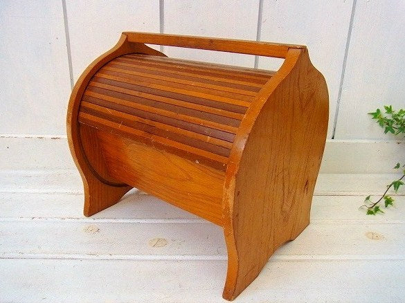 木製・脚付き・アンティーク・ソーイングボックス/裁縫箱　USA