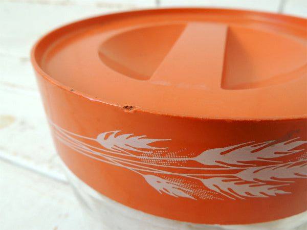 【PYREX】パイレックス・オータムハーベスト・アンティーク・ガラスジャー/保存容器 USA