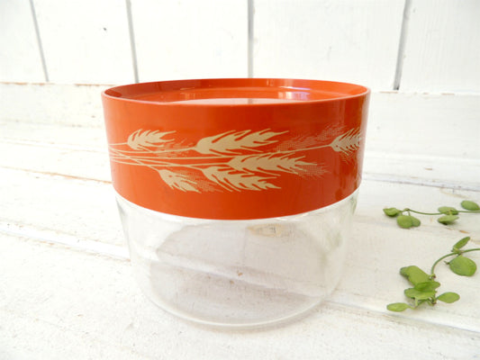 【PYREX】パイレックス・オータムハーベスト・アンティーク・ガラスジャー/保存容器 USA