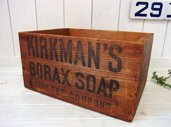 BORAX SOAP】石鹸のアンティーク・ウッドボックス/木箱