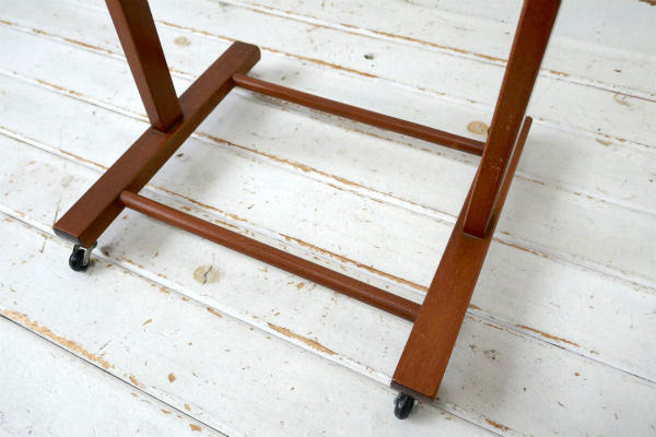 木製 モダン キャスター式 アンティーク スタンドハンガー コートハンガー 店舗什器 インテリア