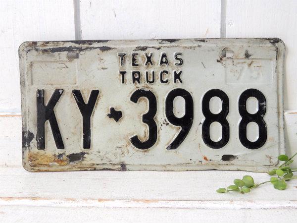 テキサス州・TRUCK・1975 トラック・ナンバー・ヴィンテージ・ナンバープレート