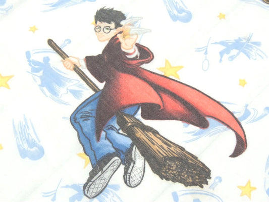 【ハリーポッター】魔法使い&星柄・キャラクター生地・ユーズドシーツ(フラットタイプ)