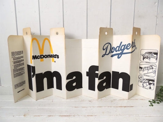 ドジャース×マクドナルド・限定・自動車・厚紙製・80'sヴィンテージ・サンシェード・日除けカバー