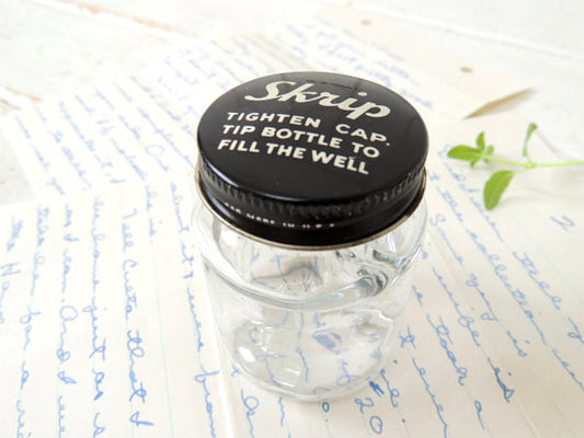 【SHEAFFER・シェーファー】Skrip・ガラス製・ヴィンテージ・インクボトル・瓶・USA