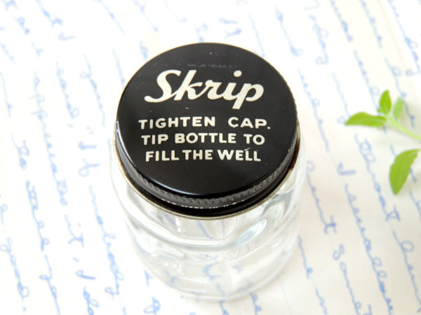【SHEAFFER・シェーファー】Skrip・ガラス製・ヴィンテージ・インクボトル・瓶・USA