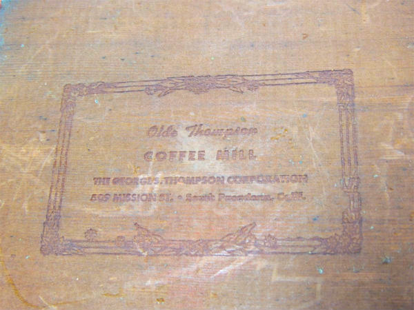 オールド・トンプソン・木製×アイアン・花柄・ヴィンテージ・コーヒーミル・グラインダー