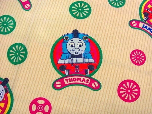 【機関車トーマスとなかまたち】キャラクター生地・ユーズドシーツ(フラット) USA