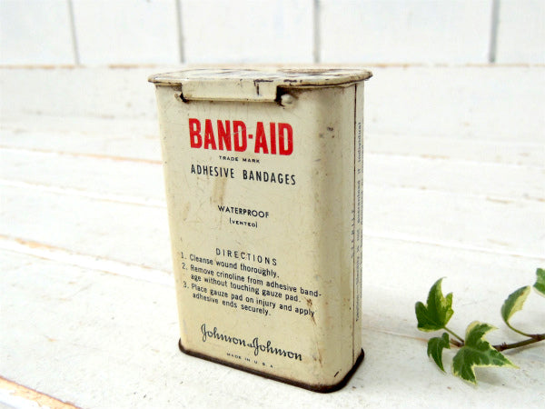 ジョンソン&ジョンソン 1950's~バンドエイド・ヴィンテージ・ティン缶・ブリキ缶 USA