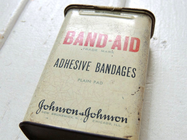 ジョンソン&ジョンソン 1950's~バンドエイド・ヴィンテージ・ティン缶・ブリキ缶 USA