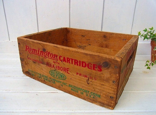 【REMINGTON】レミントン×デュポン・木製ヴィンテージ・ウッドボックス/木箱 USA