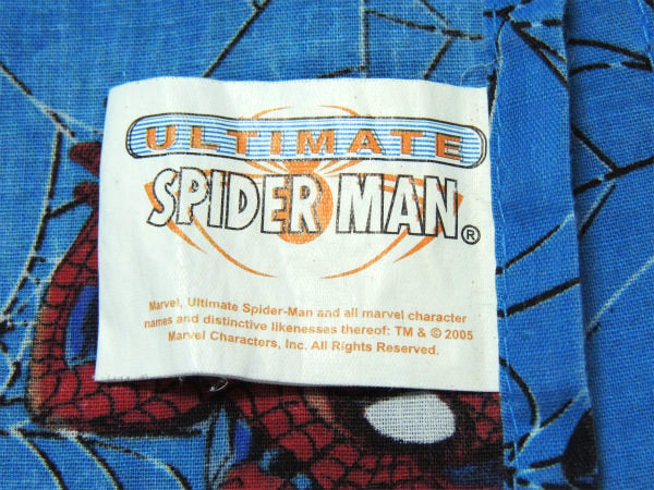 【スパイダーマン】アメリカンコミックのヒーロー・キャラクター生地・ユーズドシーツ(フラットタイプ)