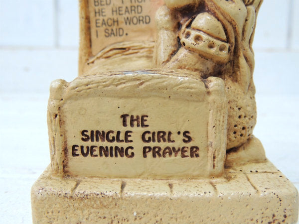 ベッドで祈る少女 70’s ヴィンテージ　メッセージドール　人形　プレゼント USA
