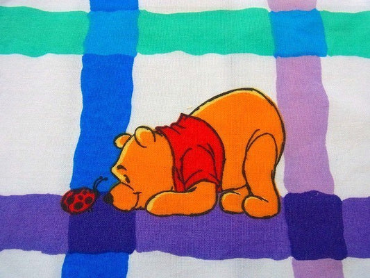 【くまのプーさん&ティガー】ディスニー・ベビーサイズ・ユーズドシーツ(フラット) USA