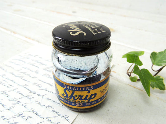 【SHEAFFER】シェーファー・Skrip・ガラス製・ヴィンテージ・インクボトル/瓶・USA