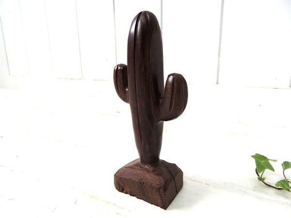 【アリゾナ州】彫刻・木製のサボテン・ヴィンテージ・置物・オブジェ・インテリア・作品