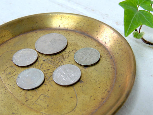 【OVAL OFFICE・大統領執務室・USA】真鍮製・アンティーク・ポケットチェンジ・トレイ