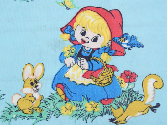 赤ずきんちゃん・ヴィンテージ・ベッドスプレッド/ベッドカバー/ファブリック USA