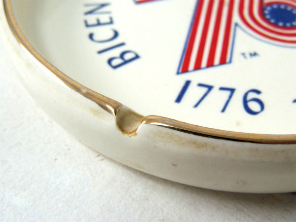 1976年【アメリカ革命・200周年記念】ヴィンテージ・灰皿・アシュトレイ・陶器製