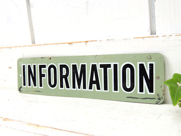 【INFORMATION】インフォメーション・案内所・ヴィンテージ・スチールサイン・看板