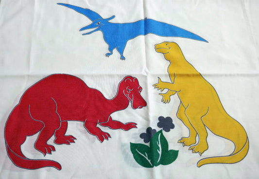 ダイナソー 恐竜柄 カラフル ヴィンテージ ピローケース 枕カバー リメイク ハンドメイド USA