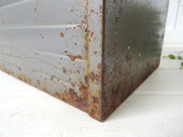 【CRAFTSMAN】クラフトマン・グレー色・メタル製・2段式・ヴィンテージ・ツールボックス/工具箱