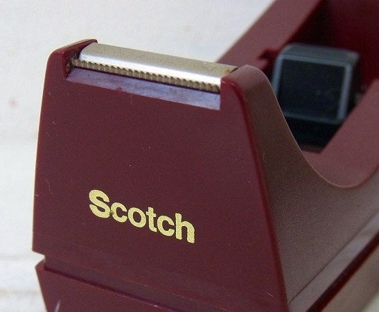 【Scotch】3M・スコッチ・ワインレッド色・ヴィンテージ・テープカッター/テープディスペンサー