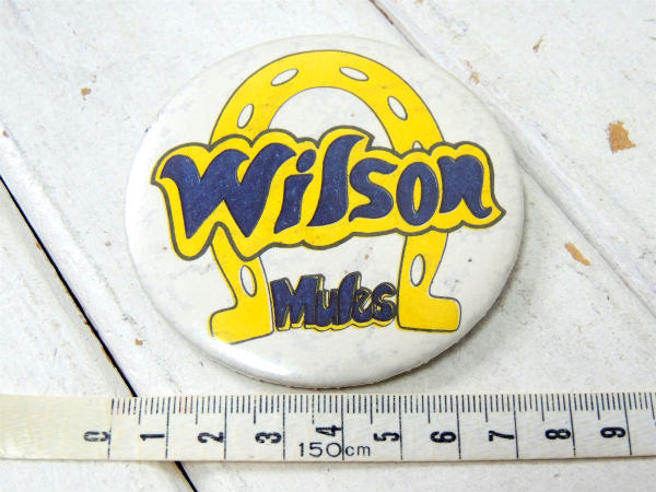 カリフォルニア ロサンゼルス Wilson Mules ハイスクール ヴィンテージ・缶バッジ USA