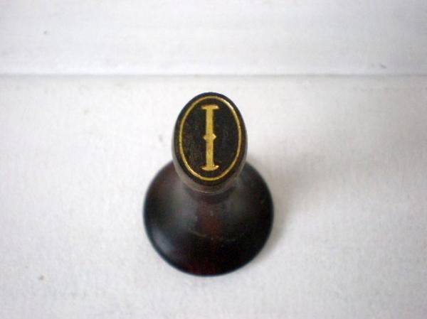 アルファベット “I” 木製ハンドル アンティーク シーリングスタンプ 封蝋