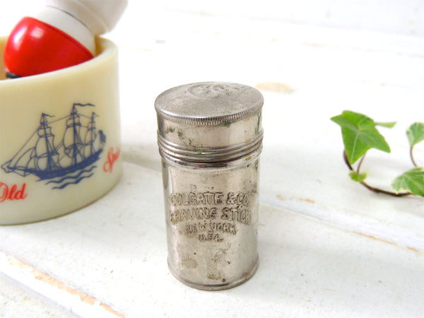 【1920's~・NY・C&CO.】スチール製・アンティーク・シェービングスティック・髭剃り用