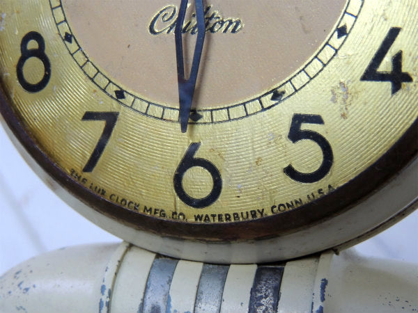 【USA・Lux Chilton】ジャンク品・アンティーク・目覚まし時計・置き時計・枕時計・店内装飾