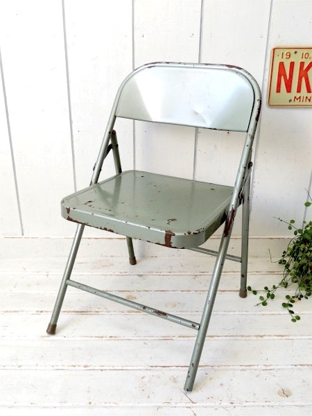 【KRUEGER】メタル製・ヴィンテージ・子供イス・フォールディングチェア・折り畳みイス USA①