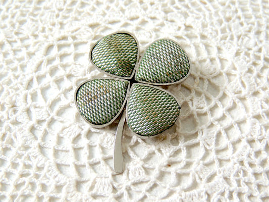 【四つ葉・クローバー】モチーフ・ヴィンテージ・ブローチ・アクセサリー