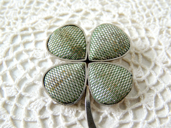 【四つ葉・クローバー】モチーフ・ヴィンテージ・ブローチ・アクセサリー